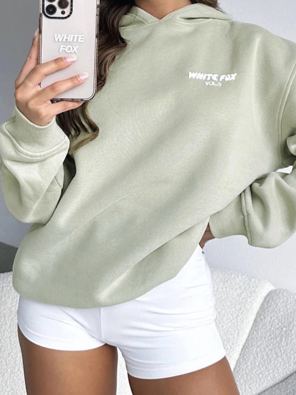 White Fox Boutique Sage Green Pullover Hoodie